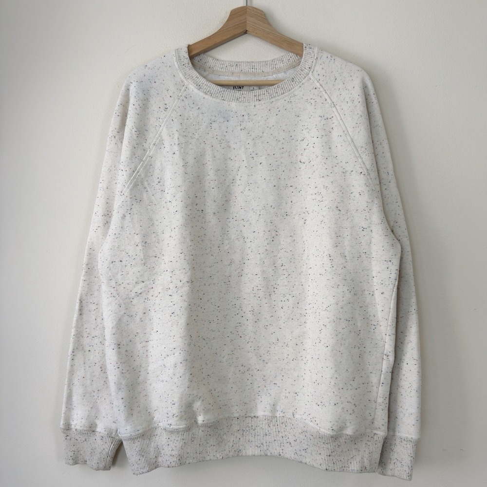 Flint And Tinder Beige Crewneck Sweater Sweatshirt - Large